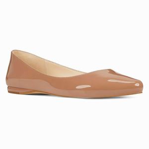 Nine West Speakup Almond Toe Flats - Brown - Ireland (JM5437986)